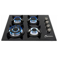 Parrilla 4 quemadores, Panel De Vidrio, 110V, Shorbull